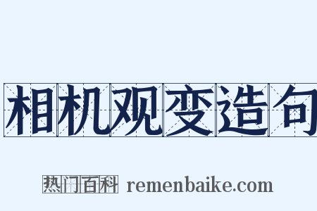 相机观变造句是什么意思的图片